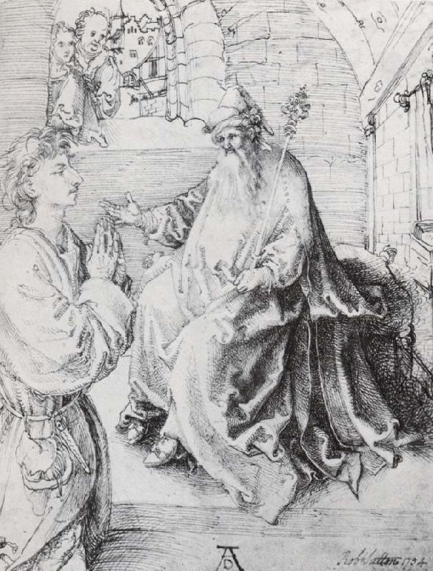 Albrecht Durer Youth kneeling beffore the judge oil painting image